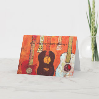 gitarrer leker du min hjärta stränger. kort