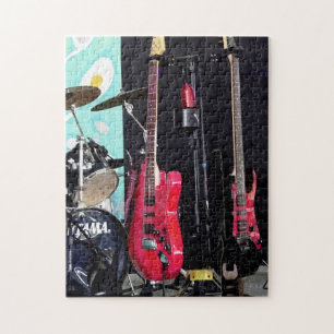 Gitarrer och trummar pussel