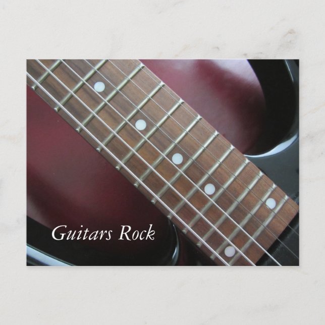 Gitarrer Rockar - Elgitarr Vykort (Framsida)