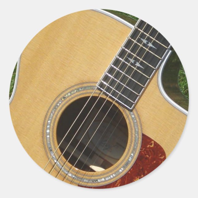 gitarrer runt klistermärke (Framsida)