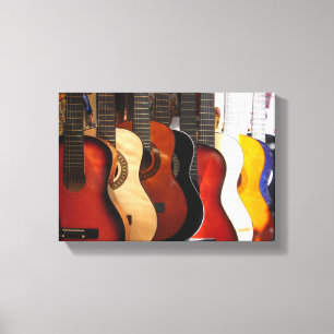 Gitarrer slogg in kanfas canvastryck