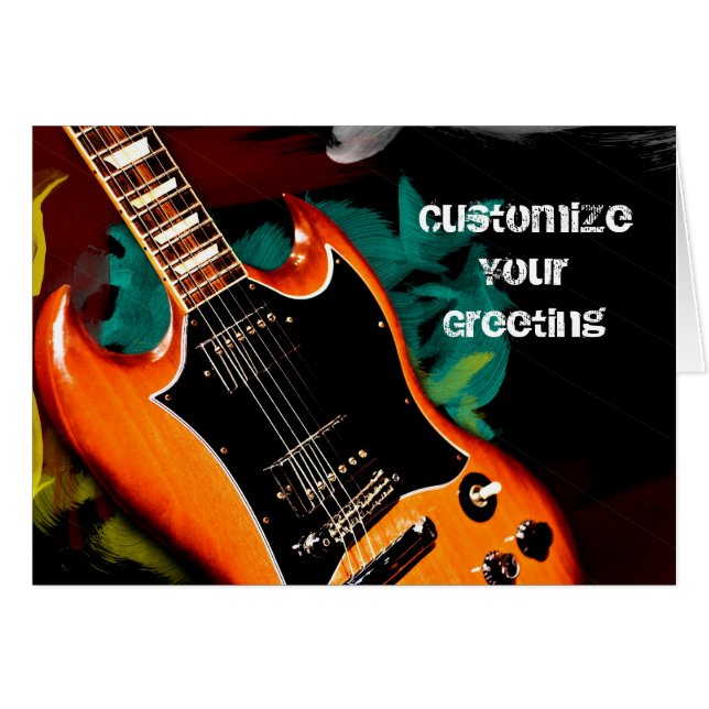 Gitarrfärger Hälsningskort (Framsidan Horizontal)