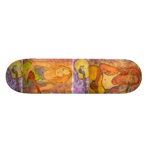 Gitarrflickakonst Skateboard Bräda 20 Cm