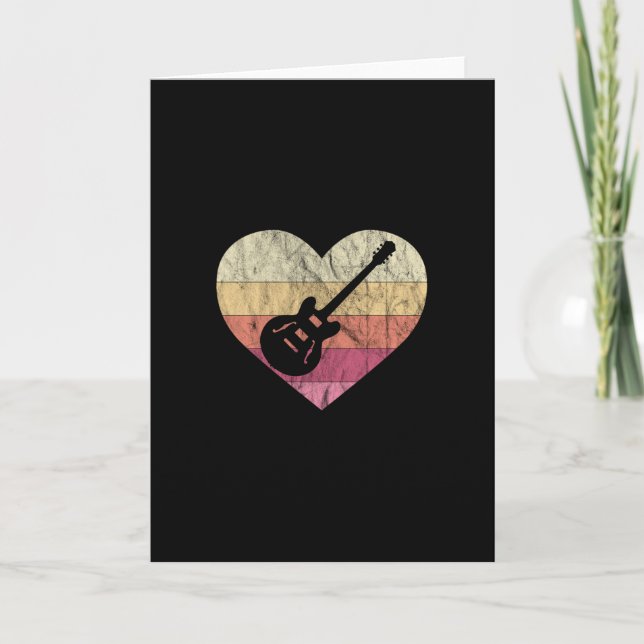Gitarrist älskar att spela bluesgitarr kort (Framsida)