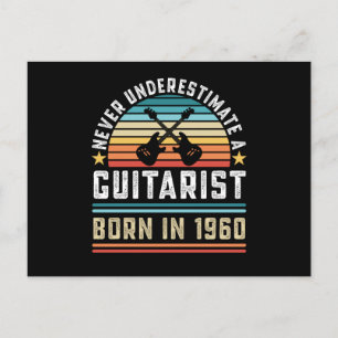 Gitarrist född 1960 60-årspresent Gitarrpresent pa Vykort