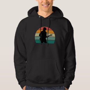 Gitarrist Gitarr Musiker Bas Stränginstrument Hoodie