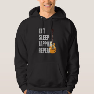 Gitarrist Gitarrspelare Äta Sova Tapping Upprepa Hoodie