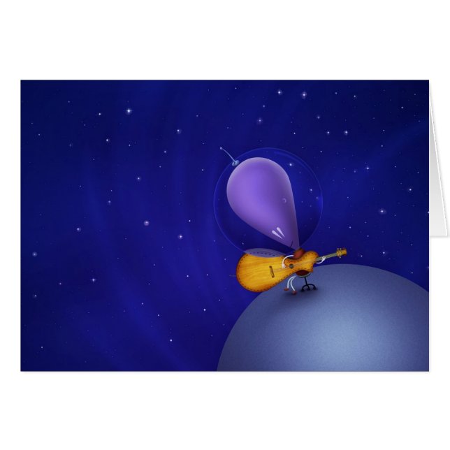 Gitarrist Hälsningskort (Framsidan Horizontal)