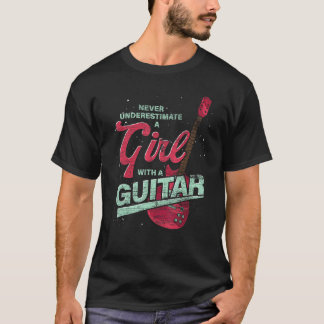 Gitarrist Musik Underskatta Aldrig En Tjej Med En T Shirt