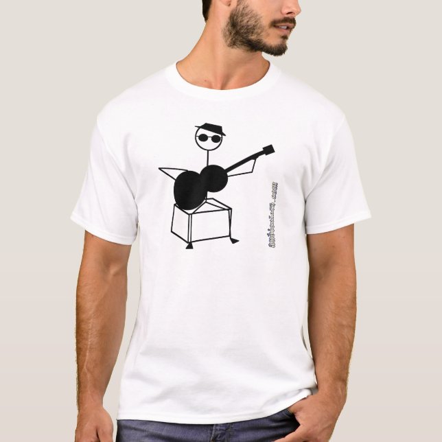 Gitarrist på stol t-shirt (Framsida)