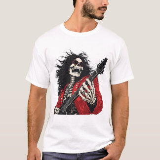 Gitarrist skelett t shirt