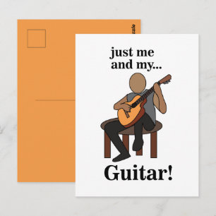 Gitarrist spelar gitarr vykort