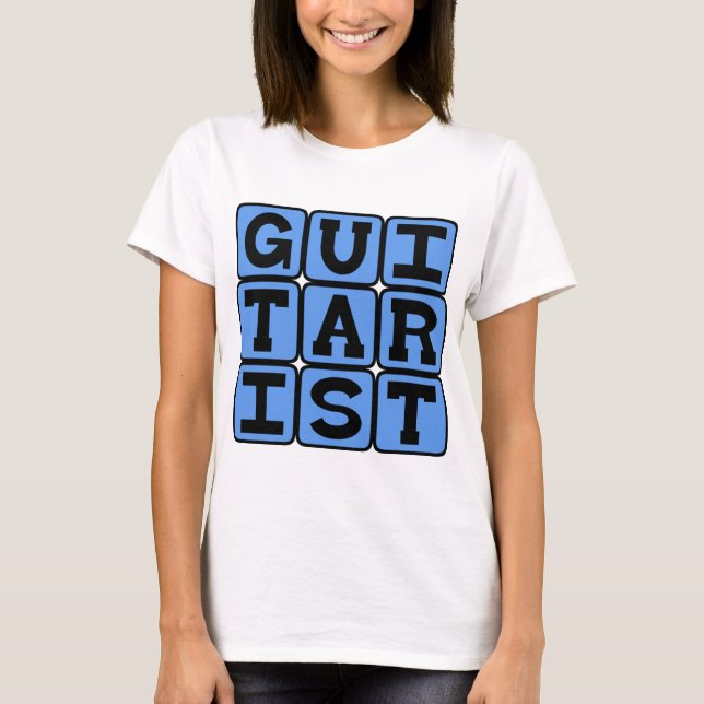 Gitarrist, Strängmusiker Tee (Framsida)