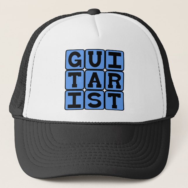 Gitarrist, Strängmusiker Truckerkeps (Framsida)