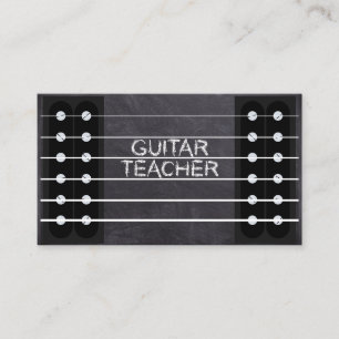 Gitarrlärare Lektioner Musiklärare Cool Krita Visitkort