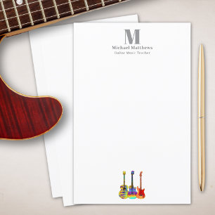 Gitarrlärare Musiklektioner Anpassad Företag