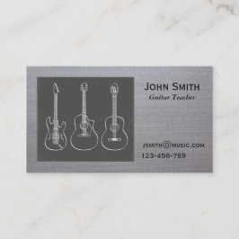 Gitarrläraremusik handleder frilans visitkort