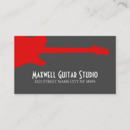 Gitarrlektioner Instruktör Musikstudio Företag  Visitkort