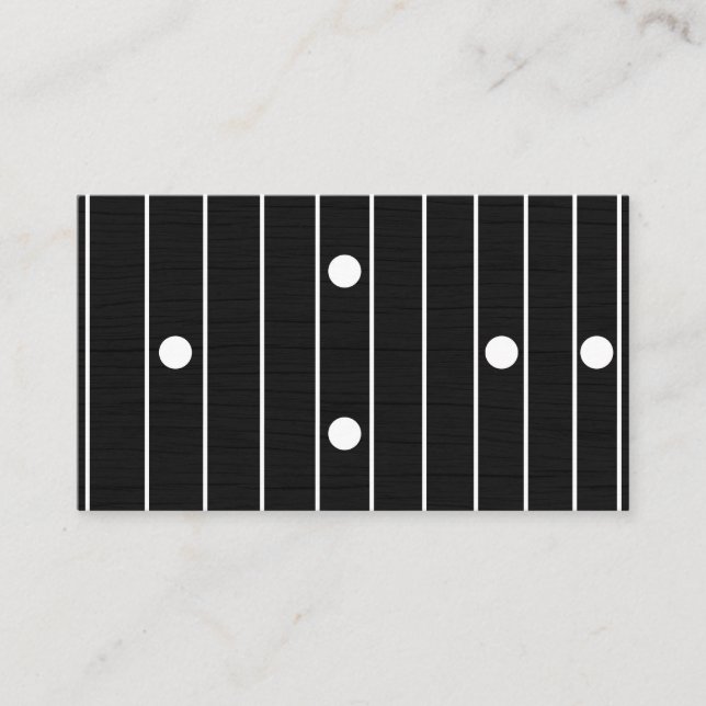 Gitarrlektioner Musiklärare Instruktör Gitarrist Visitkort (Framsida)