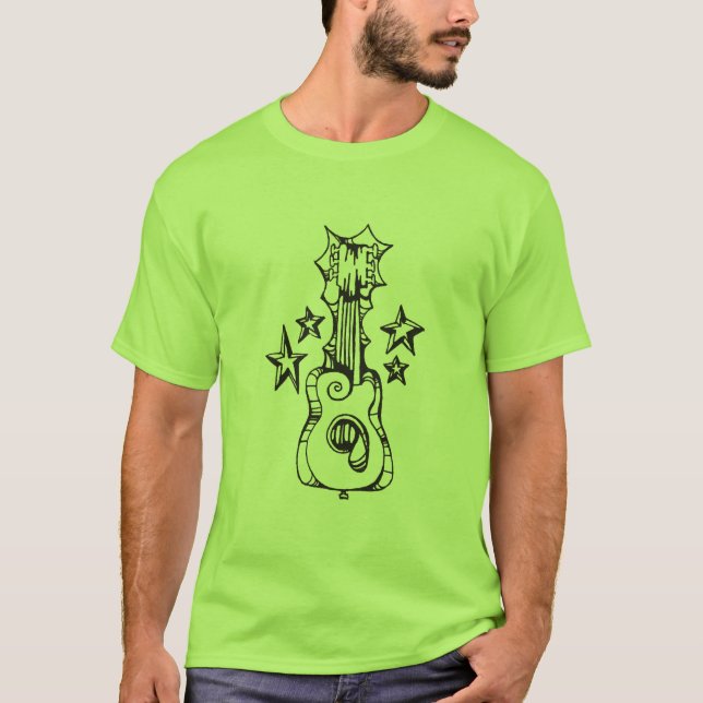 Gitarrlogotypen kopierar tee shirt (Framsida)