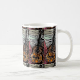 Gitarrmålat glassmugg kaffemugg