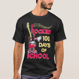 Gitarrmusik Jag Rullade 100 Skoldagar Lärare T Shirt