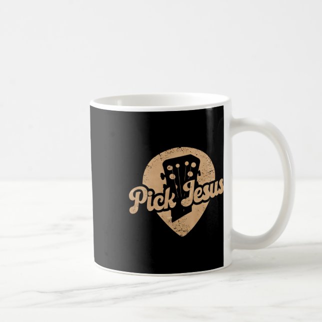 Gitarrplektrum Jesus Musik Pastor Glad Påskdag Gu Kaffemugg (Höger)