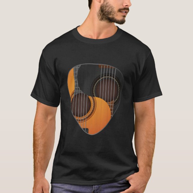 Gitarrplektrum Yin Yang Gitarrist T Shirt (Framsida)