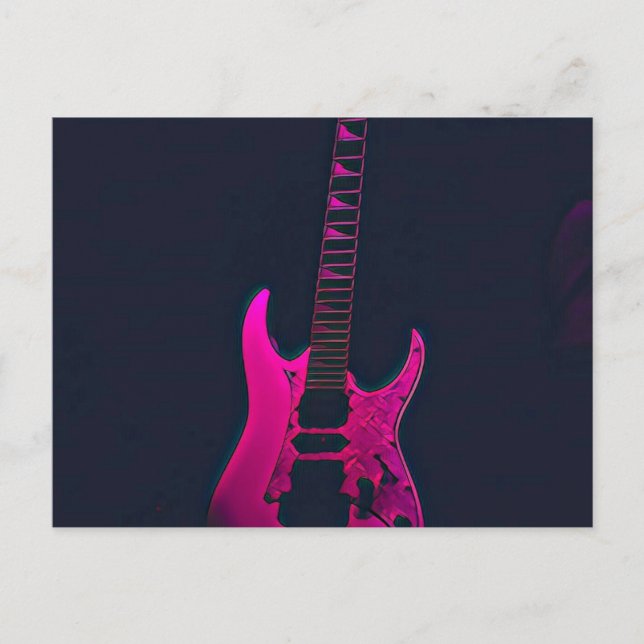 Gitarrpresent åt akustisk gitarrspelare vykort (Framsida)