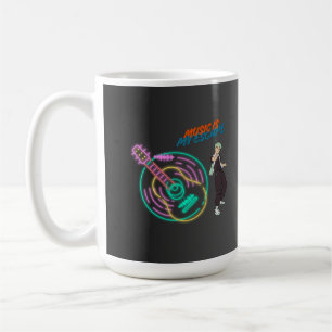 Gitarrrytm-mugg – Musiketfan Animepojke-design Kaffemugg