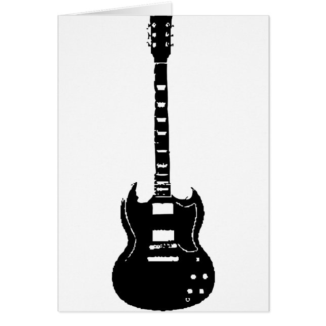 GITARRSG MODELLERAR HÄLSNINGSKORT (Framsidan)