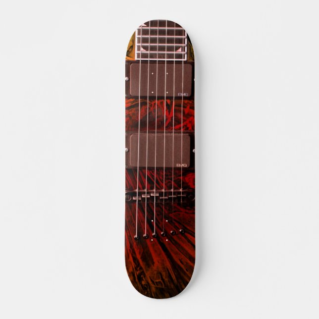 GitarrSkateBoard Skateboard Bräda 20,5 Cm (Framsida)