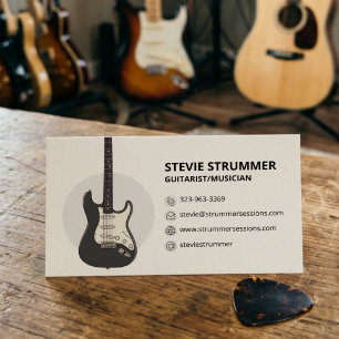 Gitarrspelande musiker visitkort