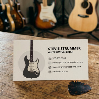 Gitarrspelande musiker visitkort
