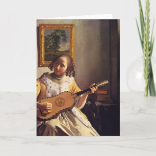 Gitarrspelare av Johannes Vermeer Kort