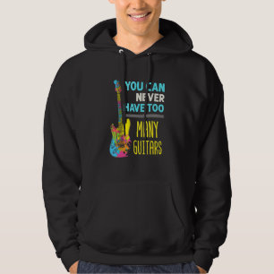 Gitarrspelare Hoarder Elbas För många gitarrer Hoodie