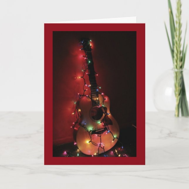 Gitarrspelare julkort helgkort (Framsida)