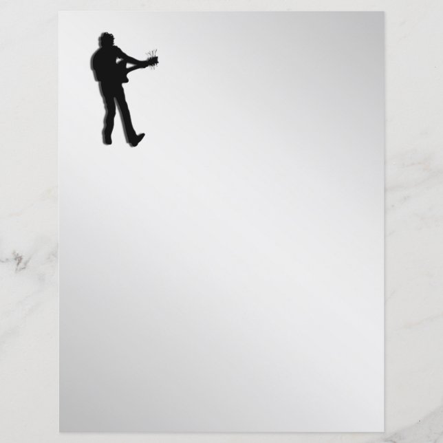 Gitarrspelare Silver (Framsida)