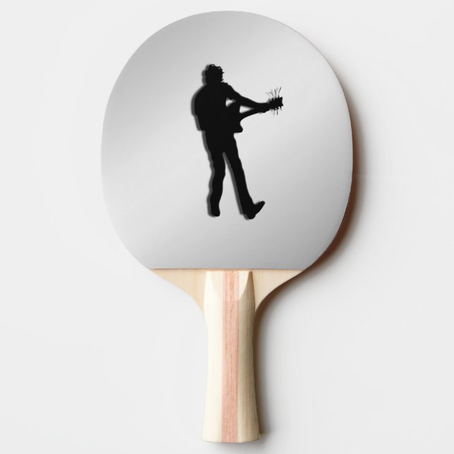 Gitarrspelare Silver Pingisracket (Baksidan)
