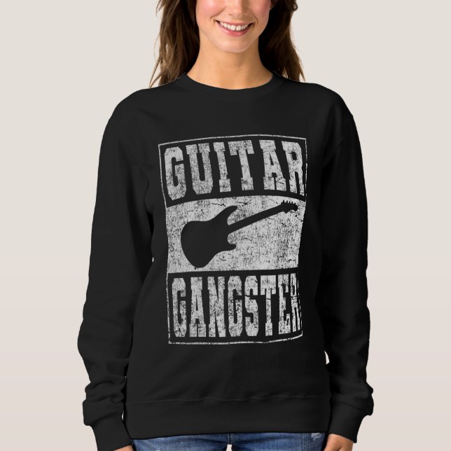Gitarrspelare som säger Gitarrgangster T Shirt (Framsida)