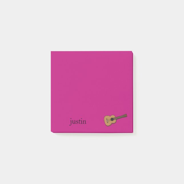Gitarrteckning | Personlig Post-it Block (Framsida)