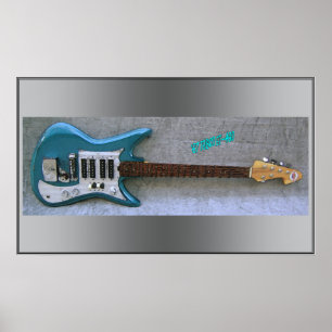 'Gitarrtryck för 67 Teisco Poster