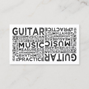 Gitarrtypografi Visitkort