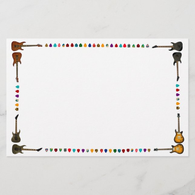 Gitarrutrustning Brevpapper (Framsida)