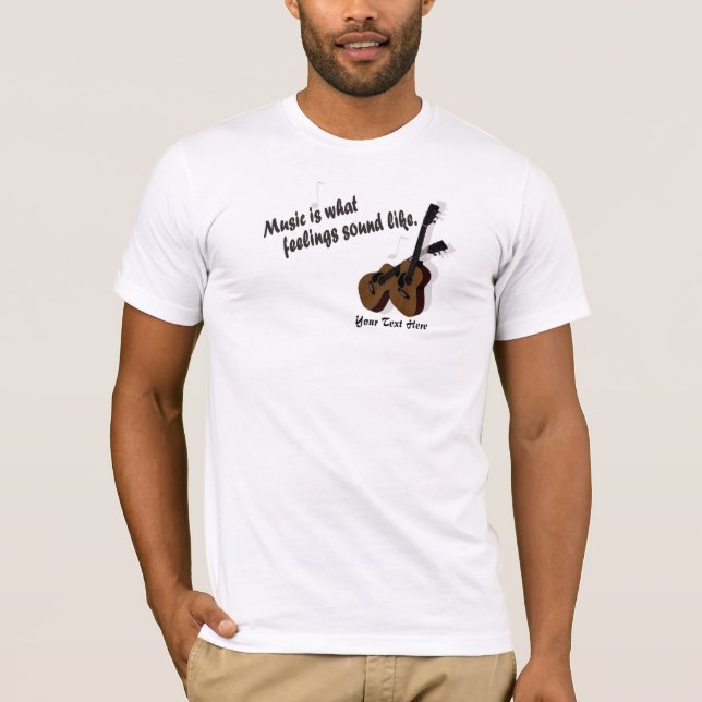 Gitarrversion #2 - vilken känslaljudnågot liknande tee shirt (Framsida)