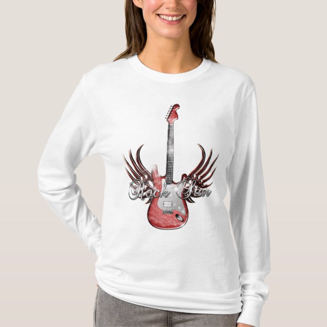 gitarrvingeskjorta t-shirt (Framsida)