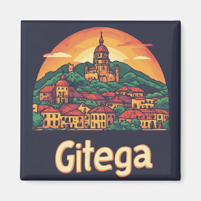 Gitega Burundi Kulturminne 🏛️ Magnet (Framsidan)