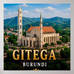 Gitega Gröna kullar och burundisk arv Poster