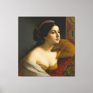"Giulia Isabella Lombardi" Womans Porträtt Canvastryck