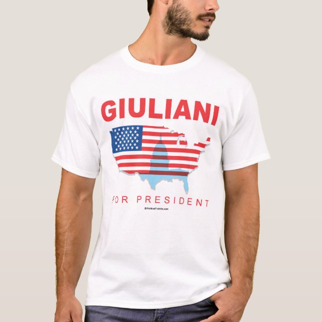 GIULIANI FÖR PRESIDENT T SHIRT (Framsida)